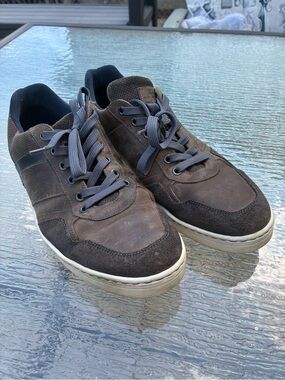 Men's Bull Boxer Mylton Casual Brown/Blue Suede Walking Shoes - Low-Top Comfort